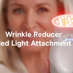 a video thumbnail of a woman holding the TRINITY+ with Red Light Attachment by NuFACE